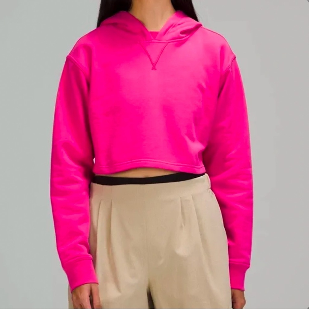 Lululemon All Yours Cropped Hoodie Sonic Pink ? Size 6